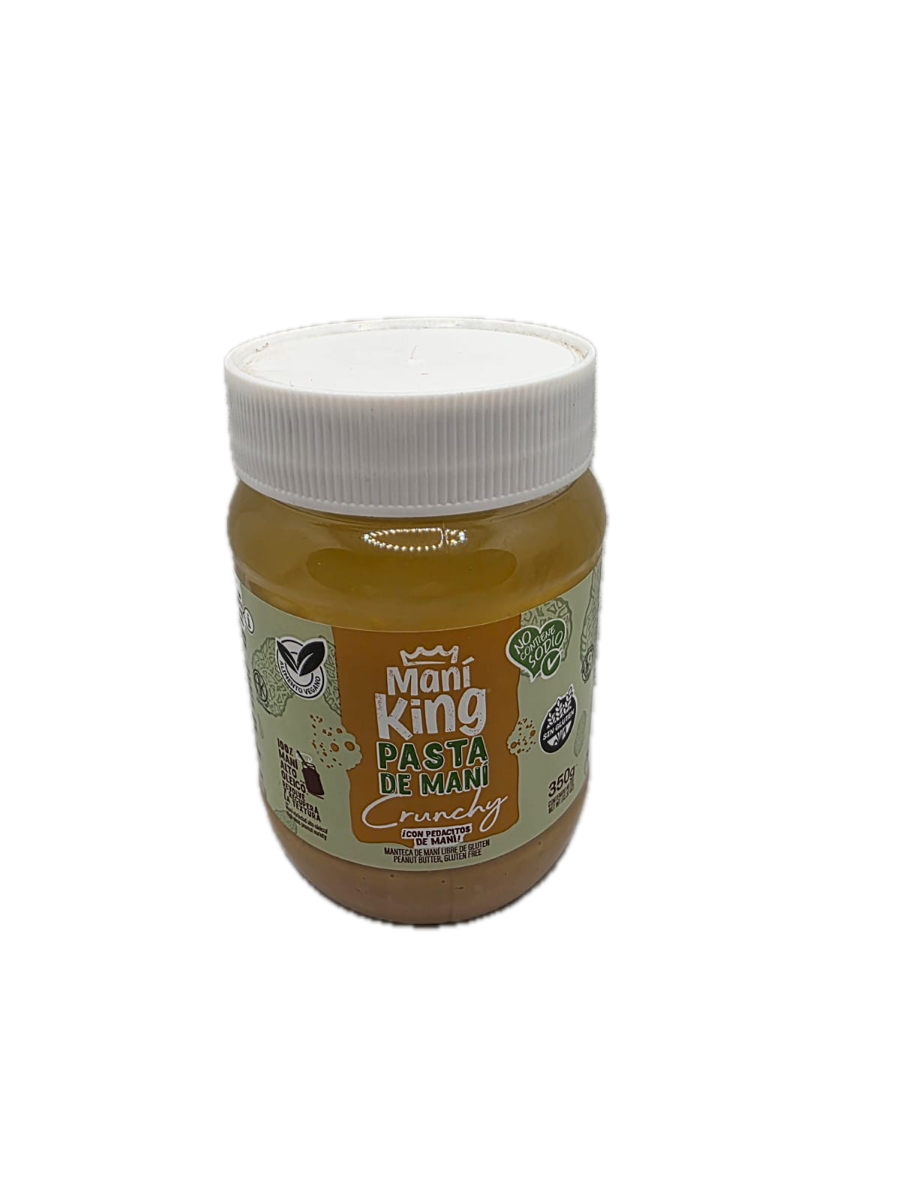 frutos secos Pasta de Maní Maní King Crunchy (Crocante) – Frasco de 350g