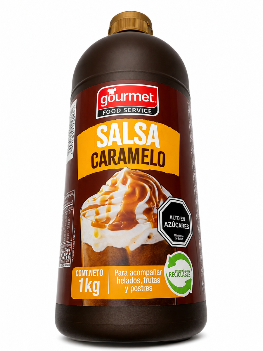 frutos secos Salsa de Caramelo Gourmet Food Service – Botella 1 kg